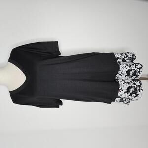 NWOT Cuddl Duds Women's Black/White Floral 2 Piece Set-Pajamas/Shorts Size Small